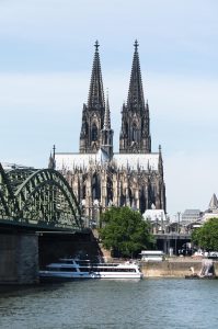 cologne cathedral, hohenzollernbrücke, rhine, cologne, germany, bridge, church, architecture, city, urban